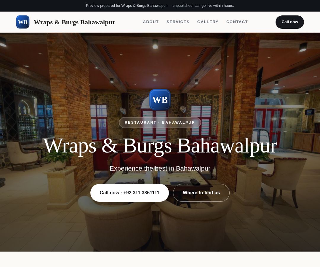 Wraps & Burgs Bahawalpur