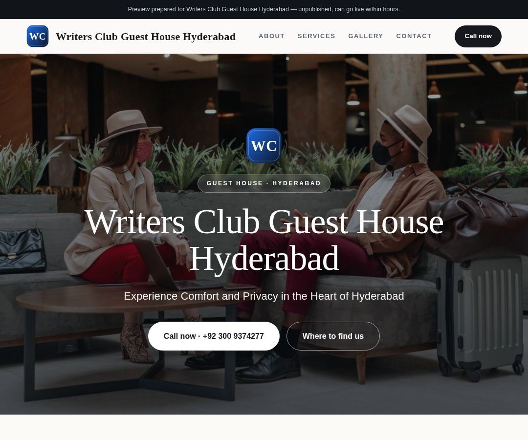 Writers Club Guest House Hyderabad