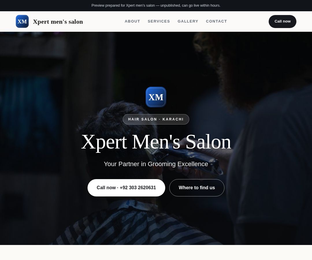 Xpert men's salon