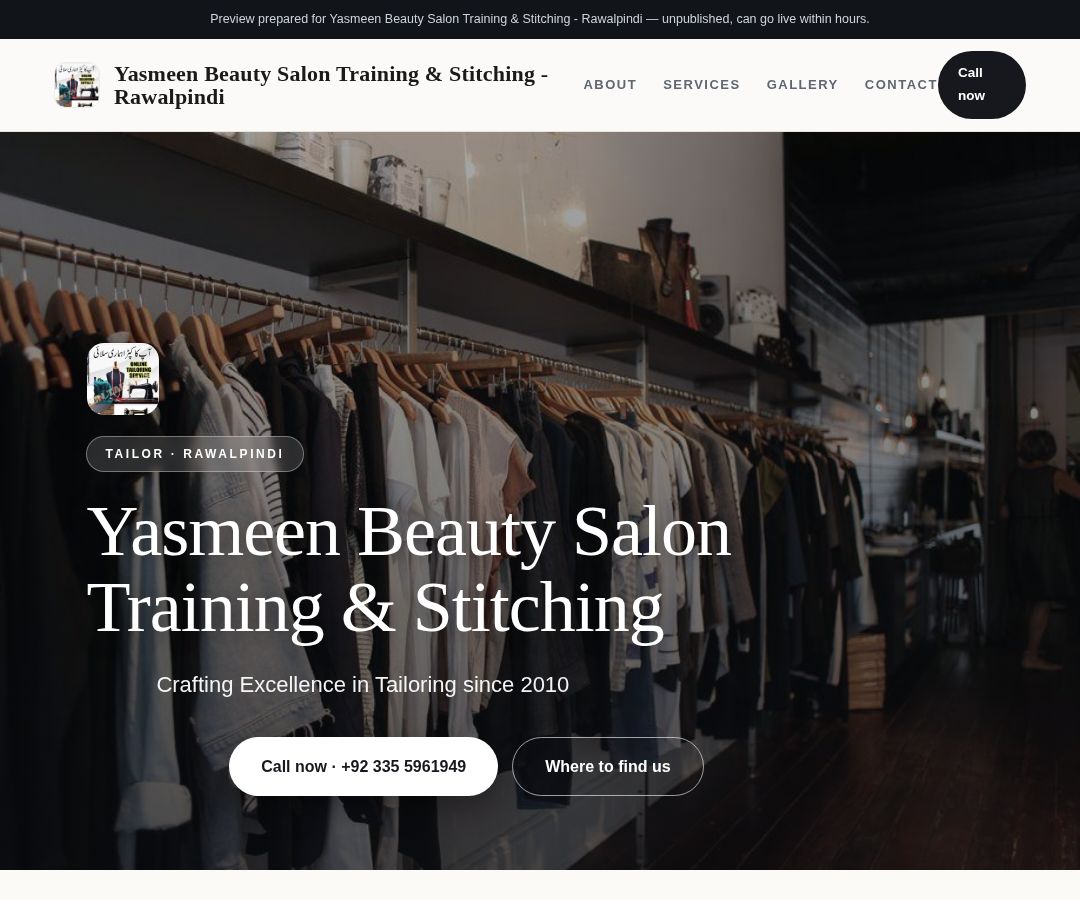 Yasmeen Beauty Salon Training & Stitching - Rawalpindi