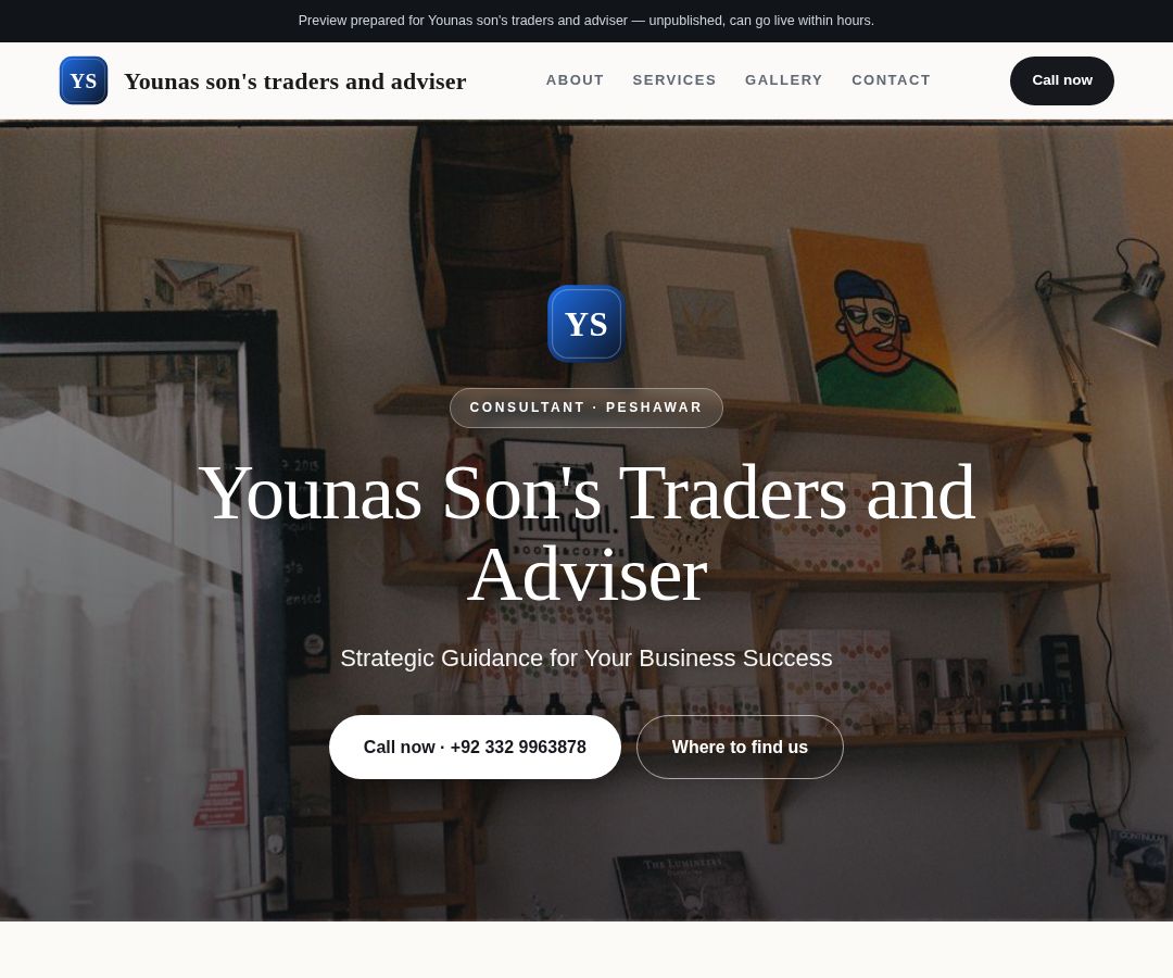 Younas son's traders and adviser