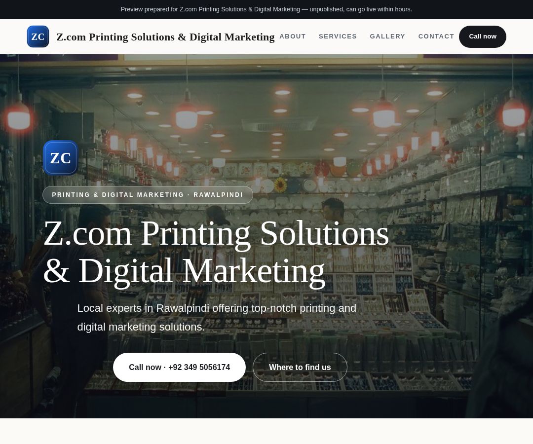 Z.com Printing Solutions & Digital Marketing
