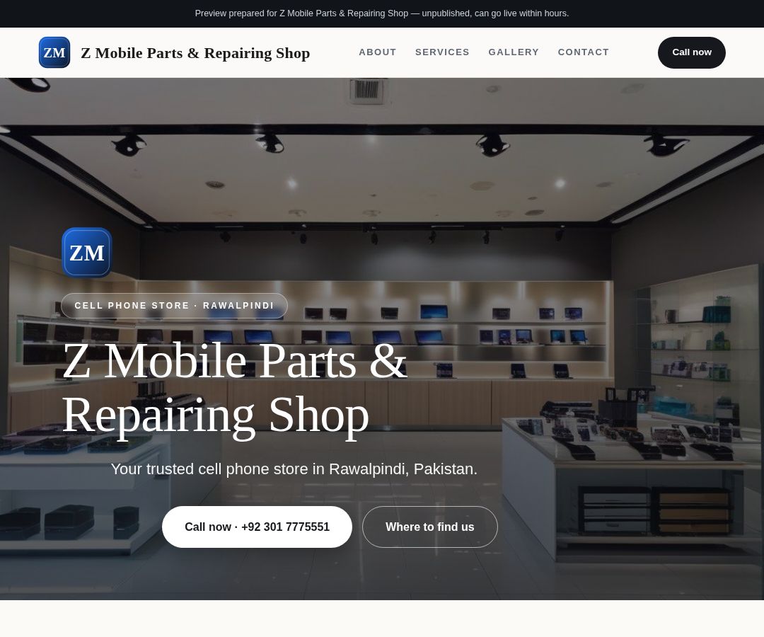 Z Mobile Parts & Repairing Shop
