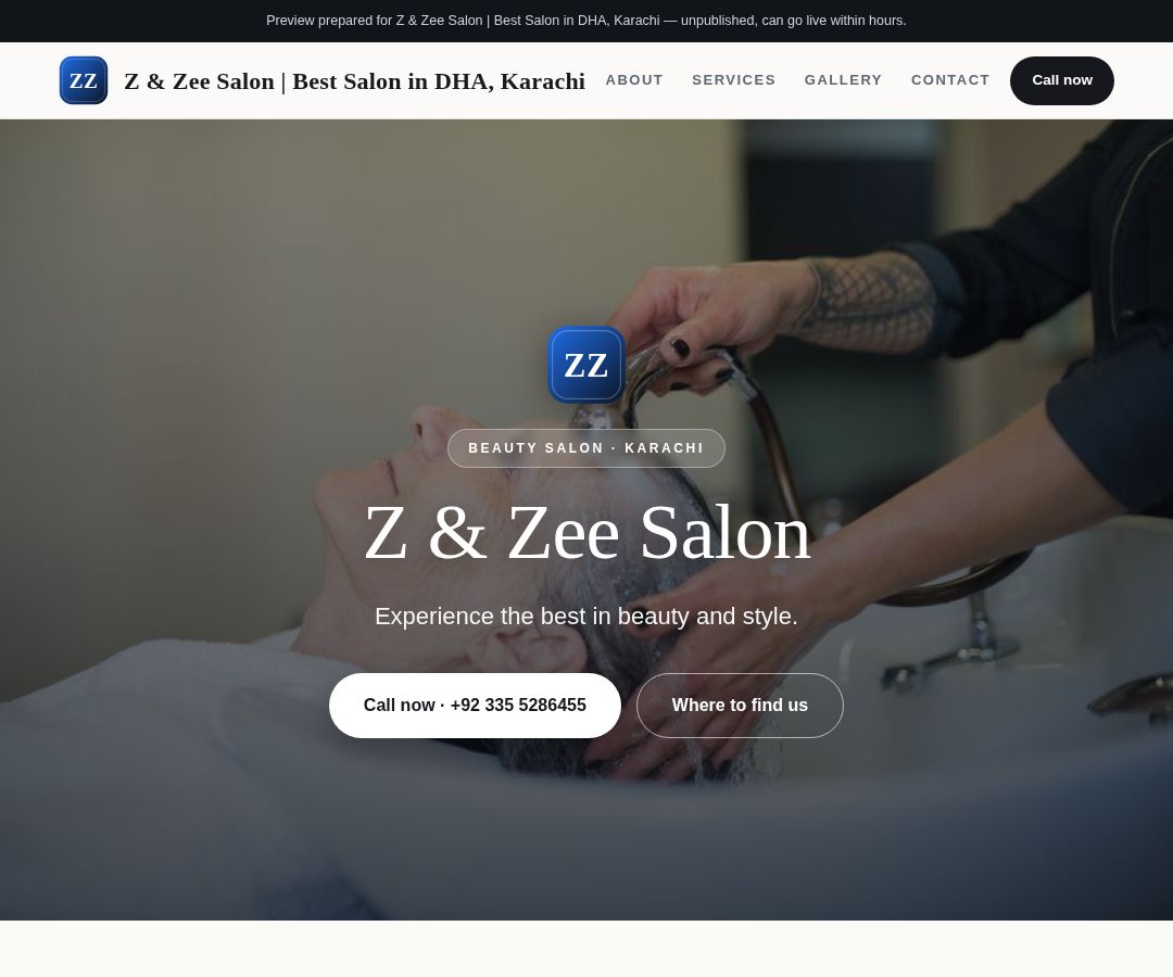 Z & Zee Salon | Best Salon in DHA, Karachi