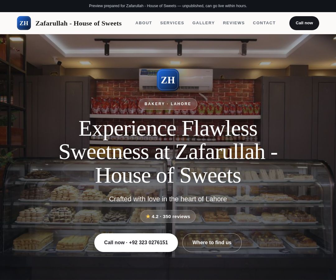 Zafarullah - House of Sweets