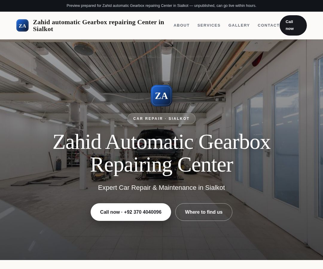 Zahid automatic Gearbox repairing Center in Sialkot