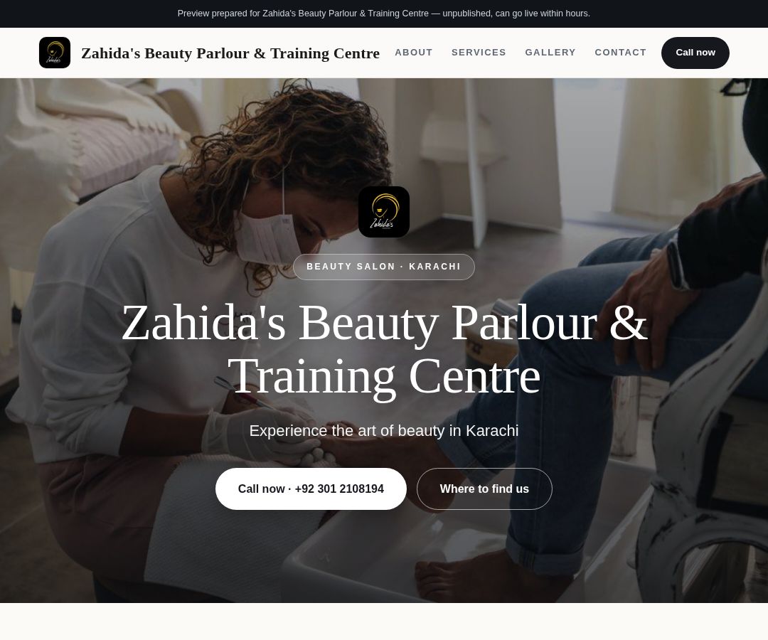 Zahida's Beauty Parlour & Training Centre
