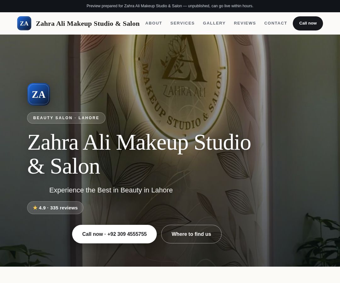 Zahra Ali Makeup Studio & Salon