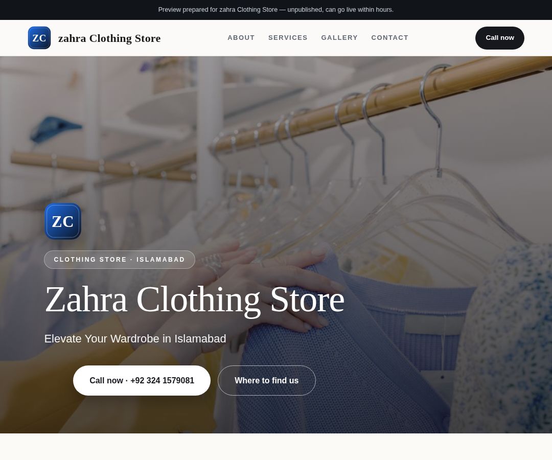 zahra Clothing Store