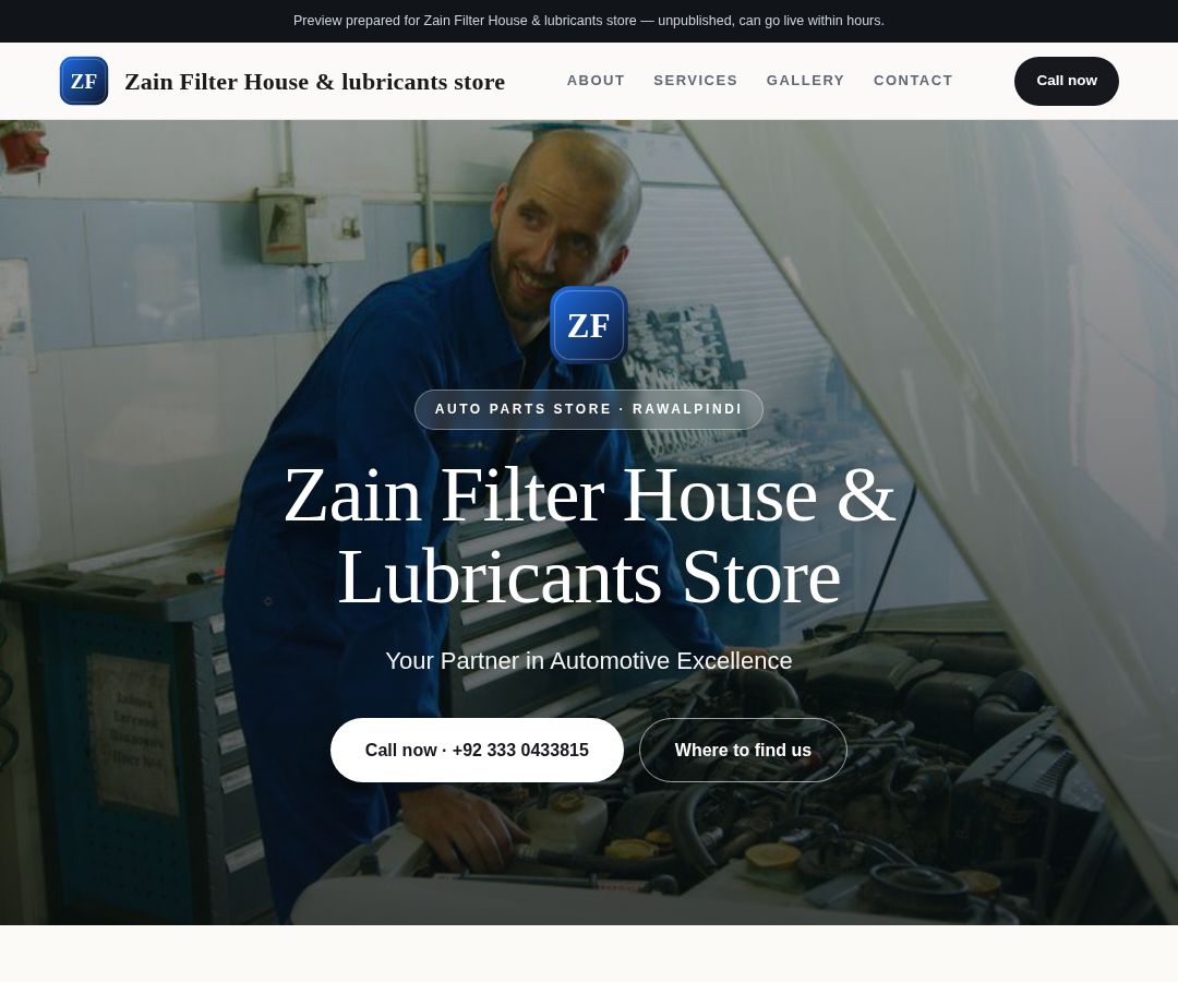 Zain Filter House & lubricants store