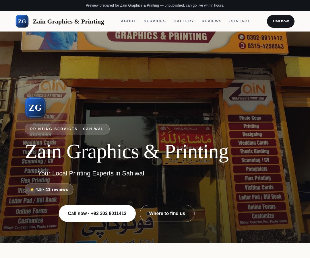 Zain Graphics & Printing