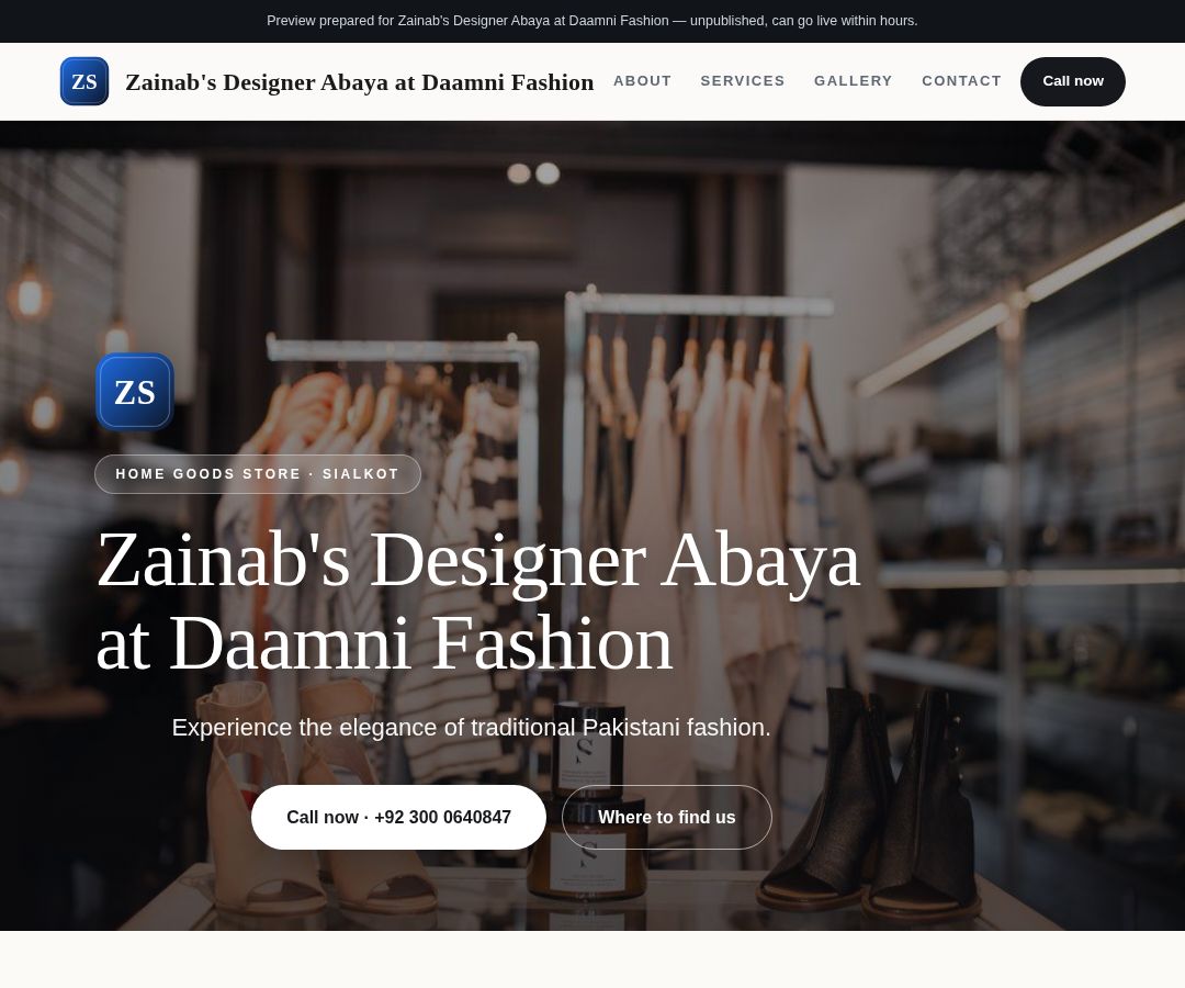 Zainab's Designer Abaya at Daamni Fashion