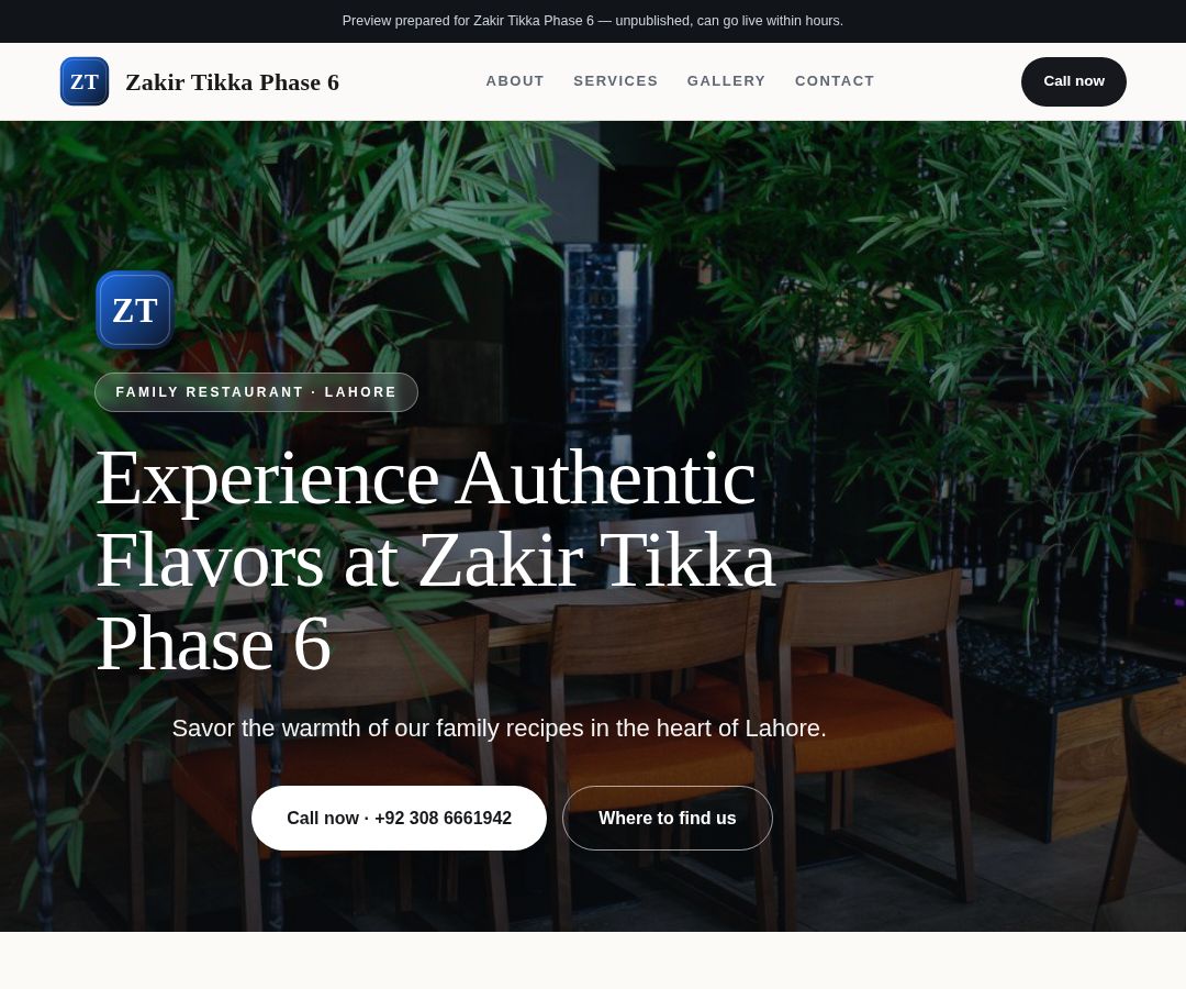 Zakir Tikka Phase 6