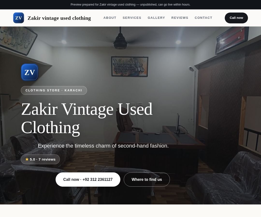 Zakir vintage used clothing