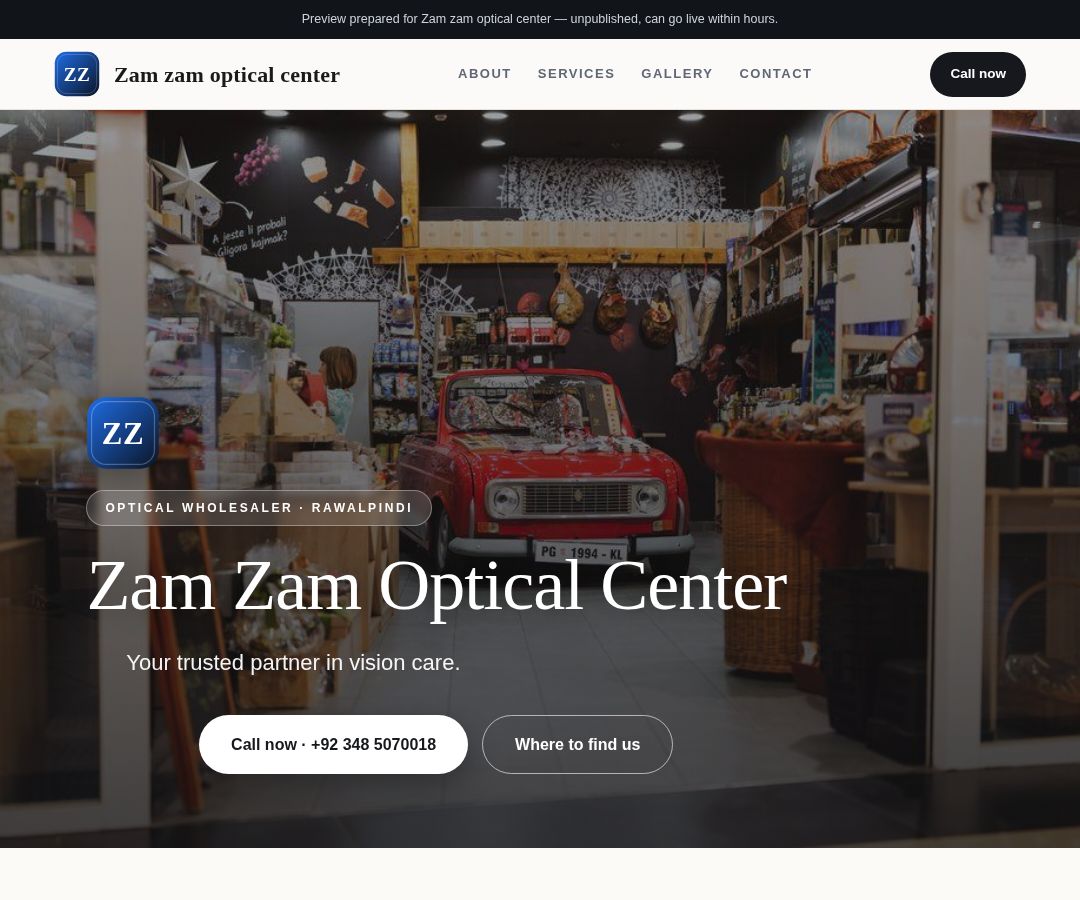 Zam zam optical center