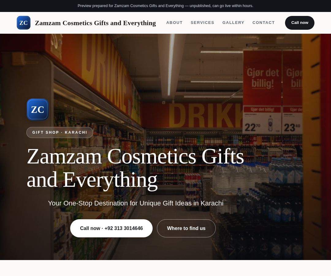 Zamzam Cosmetics Gifts and Everything