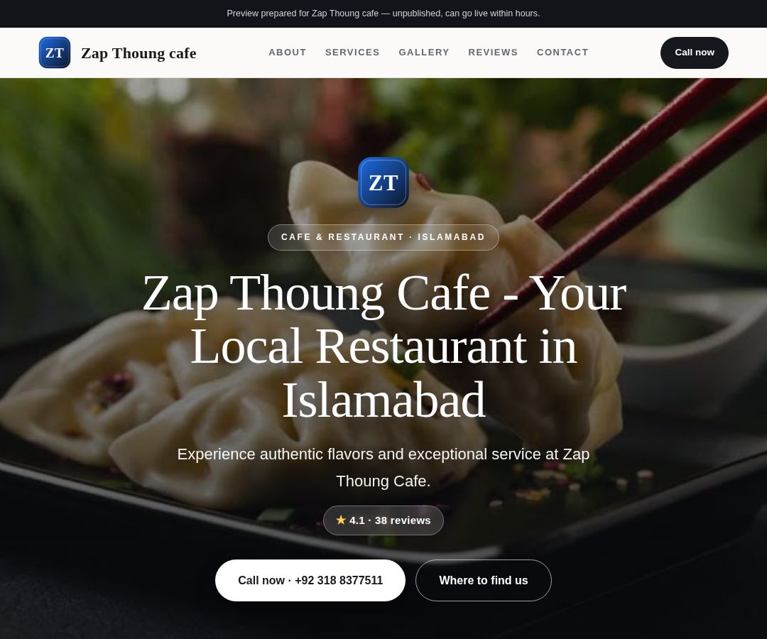 Zap Thoung cafe