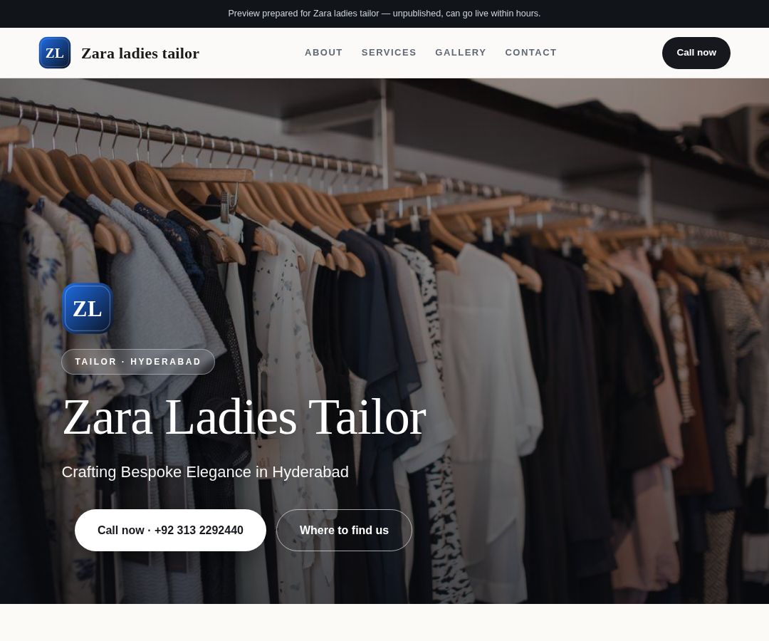 Zara ladies tailor