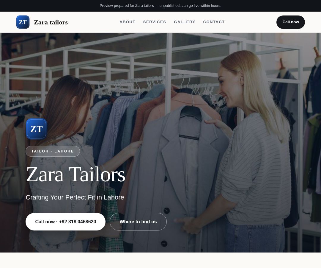 Zara tailors