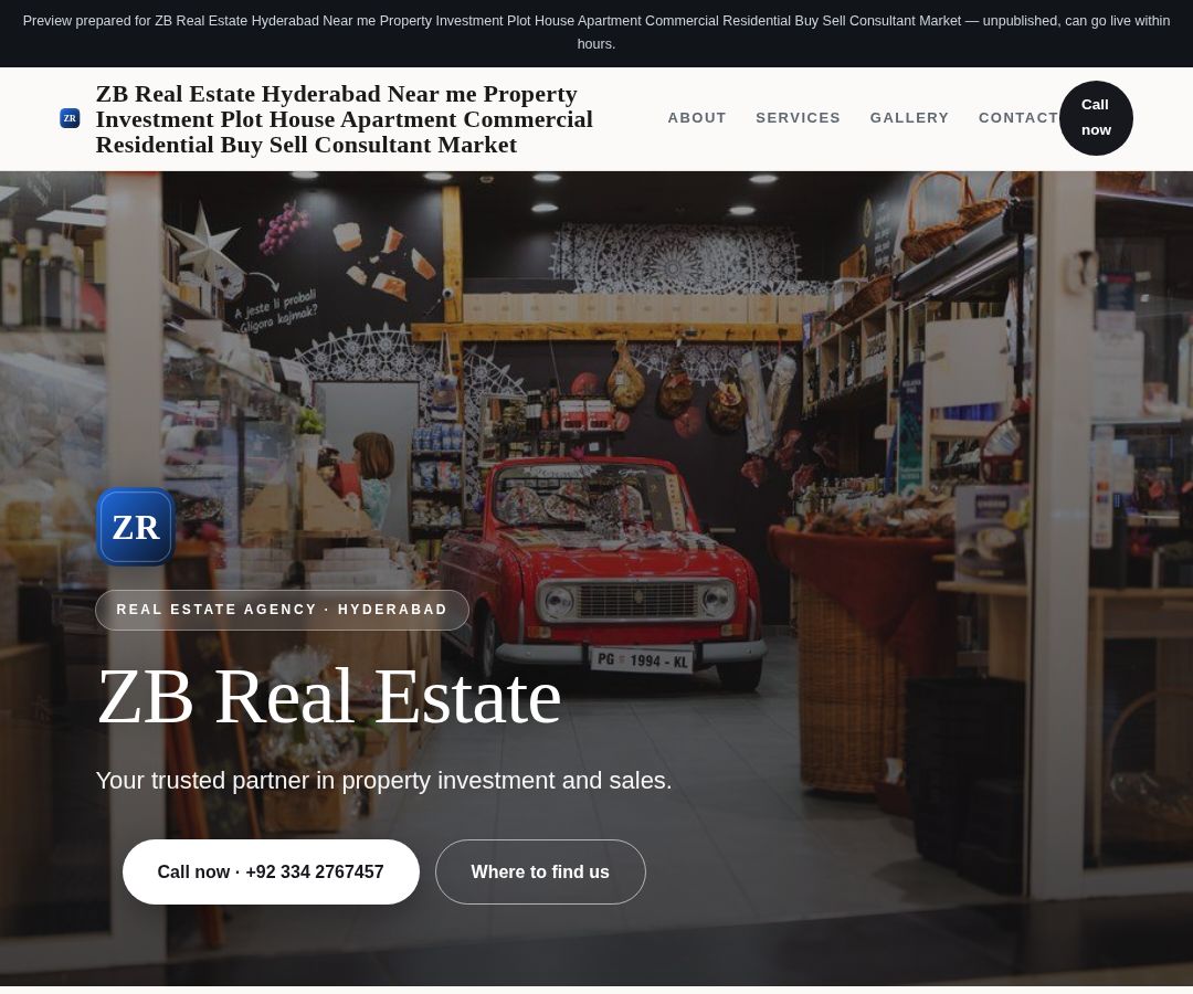 ZB Real Estate Hyderabad Near me Property Investment Plot House Apartment Commercial Residential Buy Sell Consultant Market