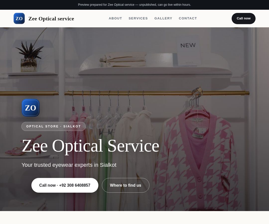 Zee Optical service