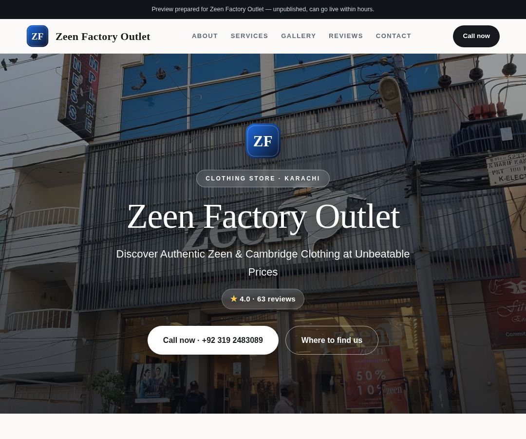 Zeen Factory Outlet