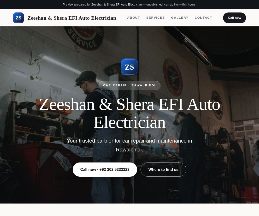 Zeeshan & Shera EFI Auto Electrician
