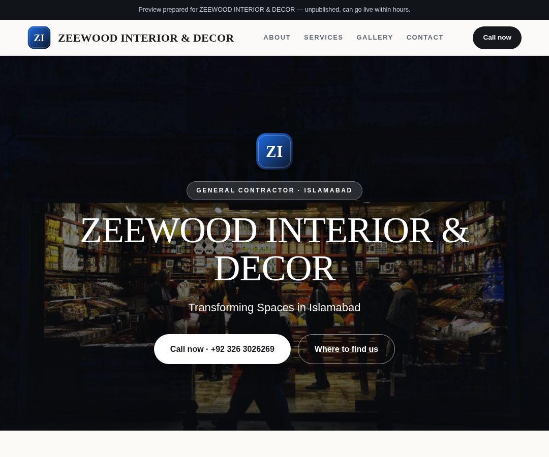ZEEWOOD INTERIOR & DECOR