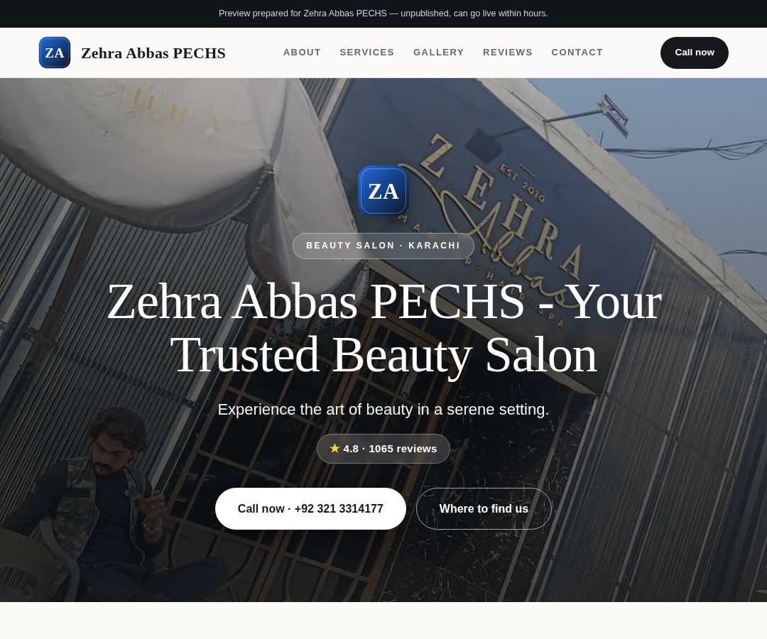 Zehra Abbas PECHS