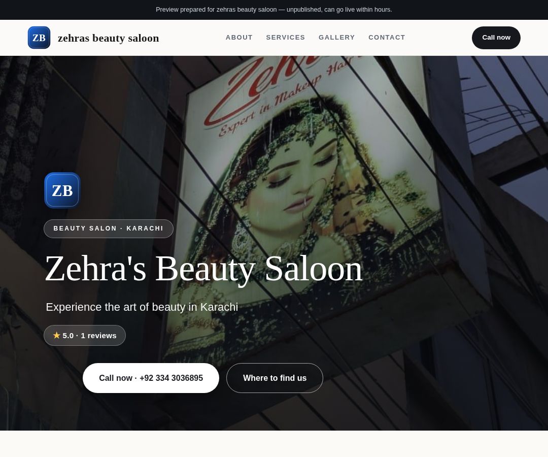 zehras beauty saloon