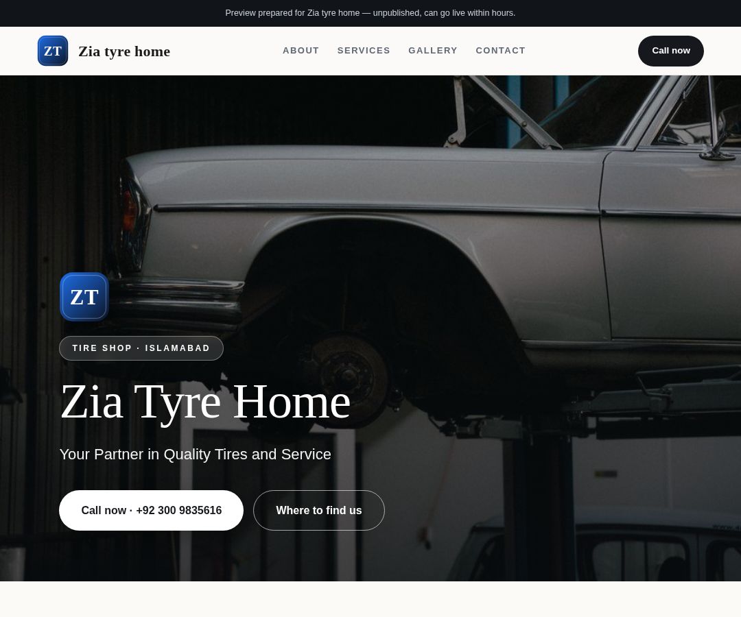 Zia tyre home