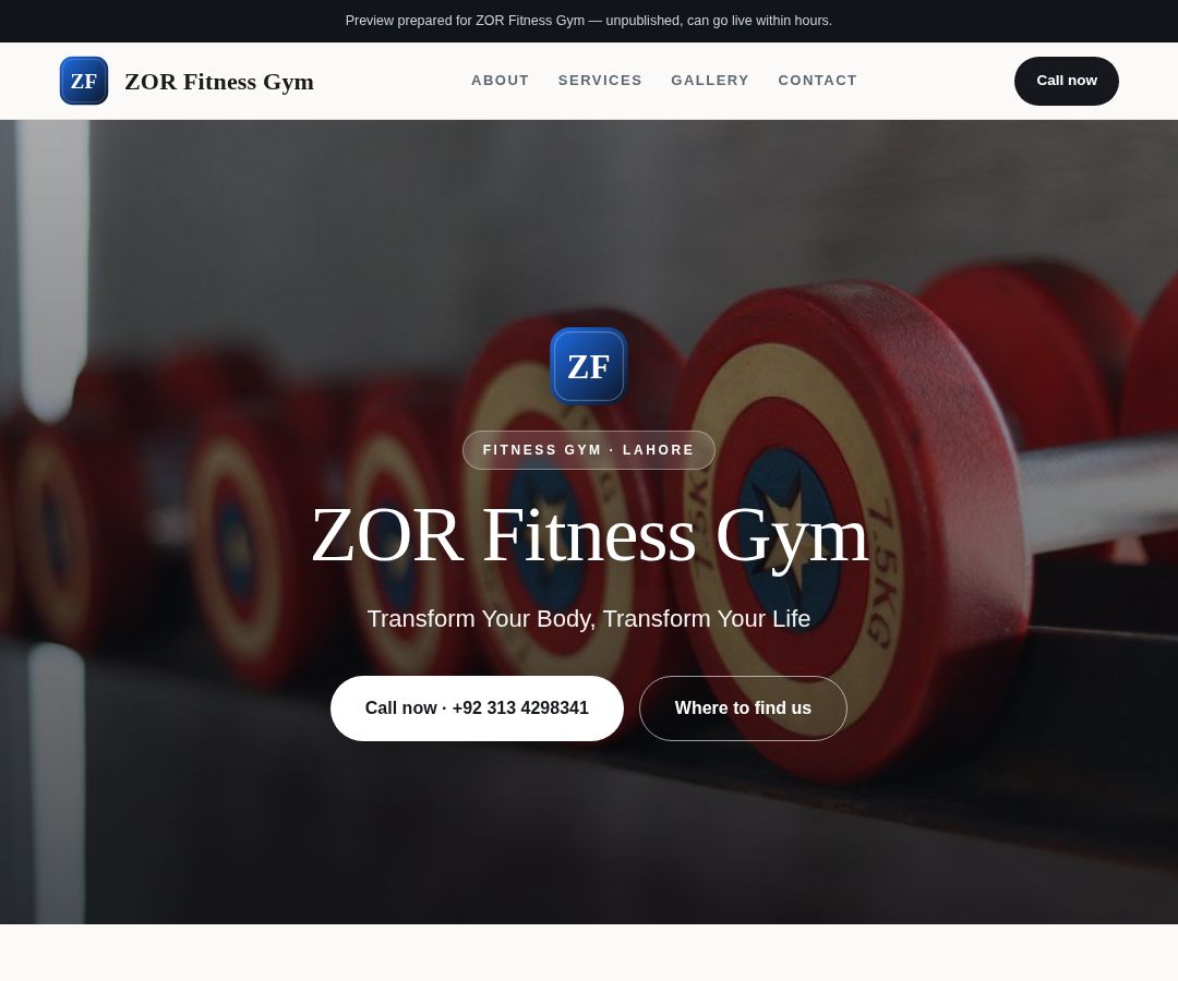ZOR Fitness Gym