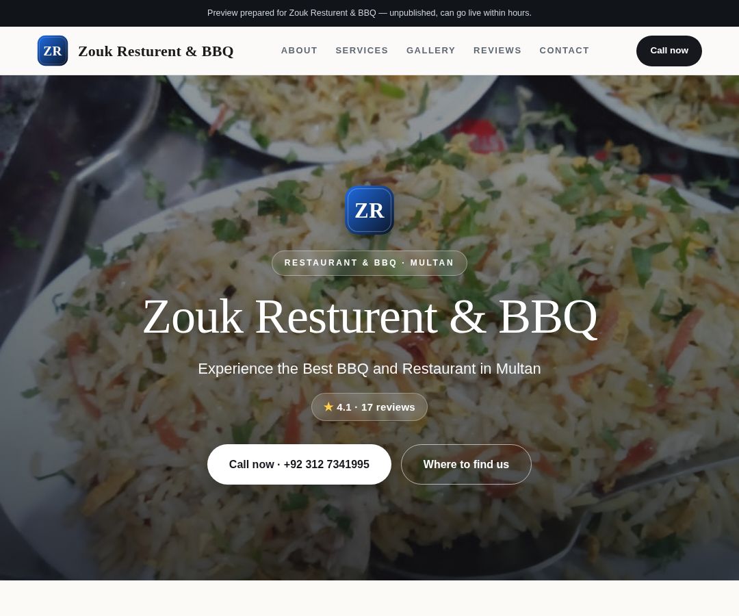 Zouk Resturent & BBQ