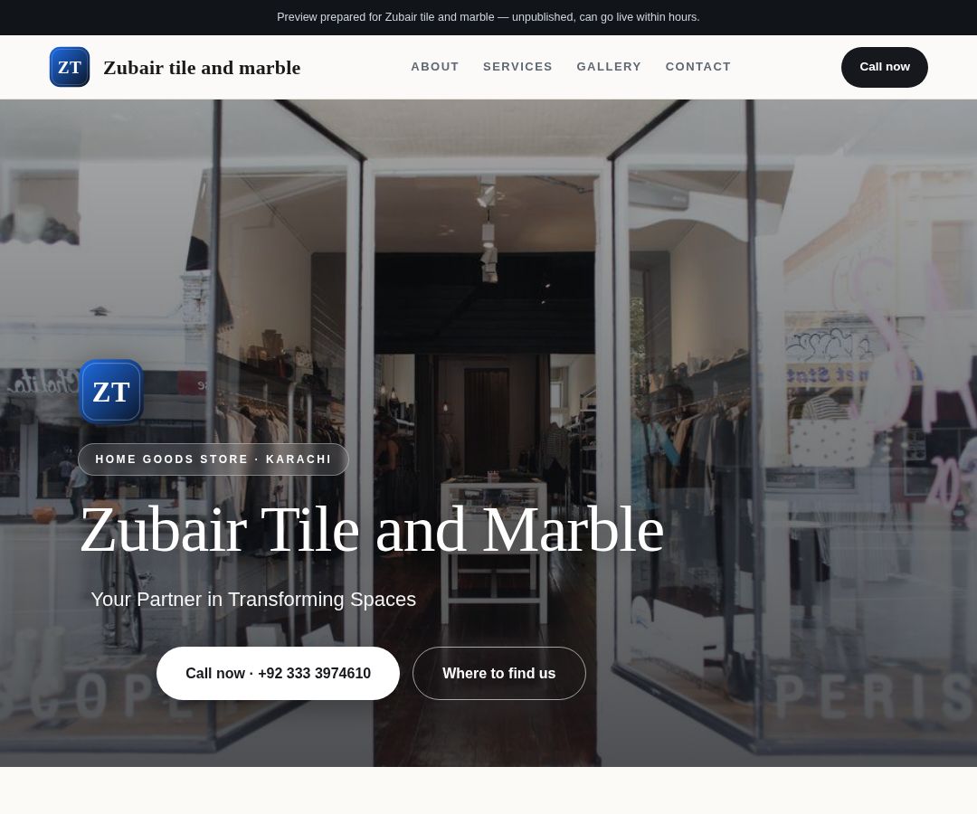 Zubair tile and marble