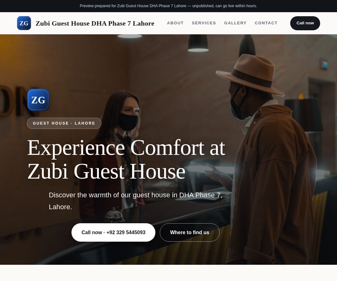 Zubi Guest House DHA Phase 7 Lahore