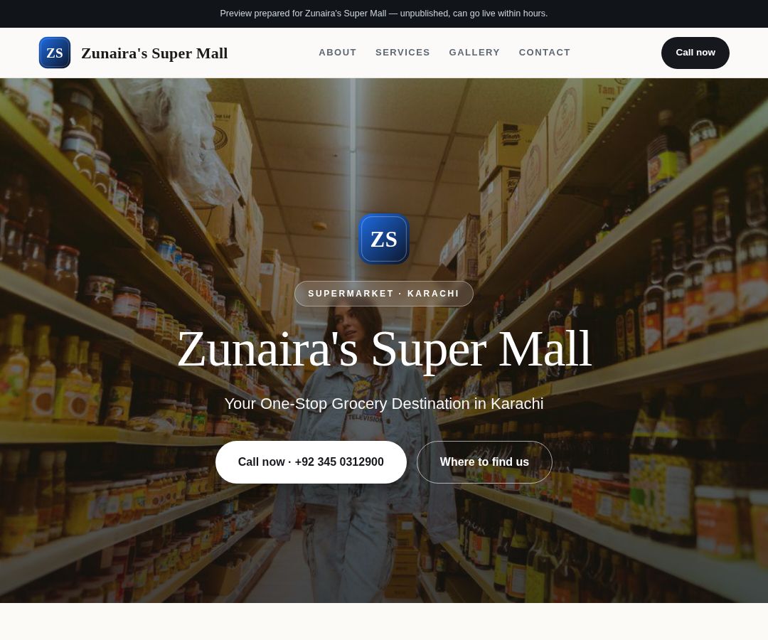 Zunaira's Super Mall